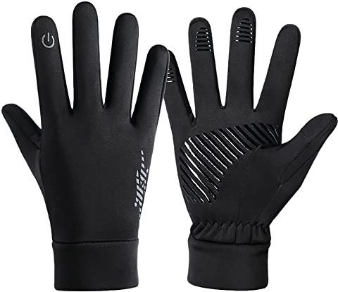 HIGOU Seidenhandschuhe Schwarz Damen Gloves Women Q806 Herren Winter winddichte warme wasserdichte Sport-Skihandschuhe Halloween KostüM Weiß Sex Handschuhe Latex Schwarze Lange Handschuhe (Black, L)