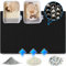 Tapis Litiere Chat xxl 90X60 CM Double Couche Conception en nid d'abeille, Tapis de Litière pour Chat Non Toxique EVA, Tapis Chat Litiere Antidérapante, Lmperméable Facile à Nettoyer Noir