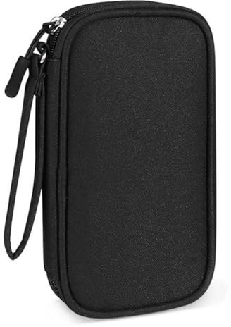 FYOBOT Portable Cable Organizer Waterproof Storage Bag for Power Bank Digital Cable Case Earphone Holder Case Black