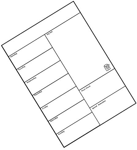 SHOWERORO Reusable Magnetischer Wochenplaner Weiß Abwischbares Kühlschrank-planungssheet Mit Kalender-stickern Für Familienorganisation Und Erinnerungen Für Küchen Und