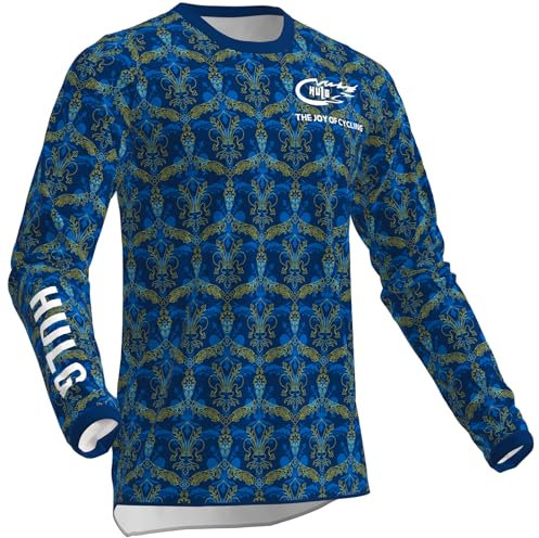 HULG MTB-Trikot, Herren-Radtrikots, Motocross-Trikot, Downhill-Anzug, Schnell Trocknend Und Atmungsaktiv, Geeignet Für MTB/BMX/Cross-Country-Motorräder Und Andere Sportarten (Color-01,4XL)