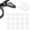 Qufiiry 20 Paare Nasenpads Brille Selbstklebend, Antirutsch Brillenpads Adhesive Nasenpads, Nasenpads für Brille Selbstklebend, Silikon Nasenpads für Brillen und Sonnenbrillen Transparent