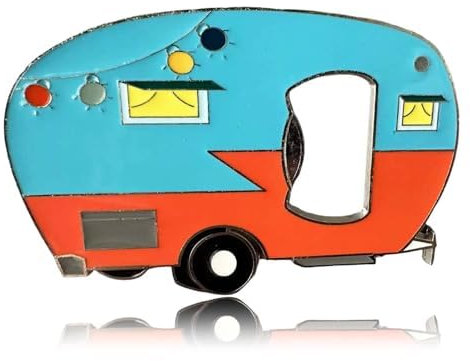 Flaschenöffner Magnet Camping, Flaschenöffner Bier, Einzigartige Bier Geschenke,Bierflaschenöffner Lustig, Camper Geschenke, Wohnmobil Geschenk, Camping Gadgets Wohnwagen, magnetisch aus Metall