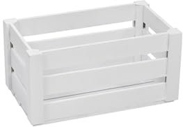 PEEWIT Holzkiste Weiß M für Kräuter Garten Deko 22,5x14x12,5cm