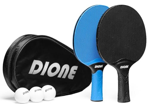 DIONE Duopack für Draußen/Outdoor- Tischtennisschlägern mit 3X 3* Bällen - Tischtennisschlaegern - Für Tischtennis