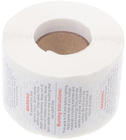 Housoutil Warnaufkleber Aufkleber Mit Warnschildern Kerzenetiketten Für Die Kerzenherstellung Wachsschmelzetiketten Etikettendrucker Für Kerzen Schwarz Aufkleber Aus Beschichtetem Papier
