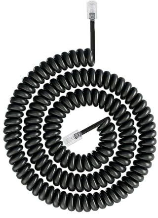 Toaluea 2pcs Telephone Phone Handset Cable Cord 3 Meter, RJ9 RJ10 RJ22 4P4C Coiled Power Cable Ductility, Spiral Phone Cord Replacement for Landline Office Home