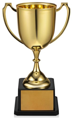 Milisten Trophée en Plastique Doré sans Inscription Mini Trophée de Compétition Sport Coupe Récompense pour Jeux et Célébrations pour Événements Sportifs