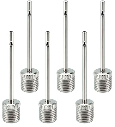 Desenda 6 PCS Football Pump Needles, Ball Valve Pump Pins Inflation Needle | with Threads, Sturdy, Ball Valve Needles for Air Pump, Inflating Basketball, Soccer, Rugby, Volleyball, Sports Ball