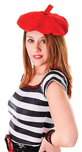 Bristol Novelty BH111 Französische Baskenmütze, Unisex, Erwachsene, rot, Einheitsgröße Halloween