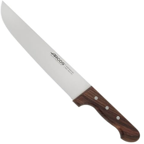 Arcos Couteau de Boucher Professionnel - Lame Acier Inoxydable NITRUM 25 cm - Manche Bois Palissandre - Coupe Précise et Durable - Série Atlantico