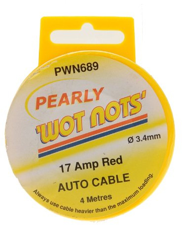 Pearl Automotive PWN689 17A 4m Single Wiring Cable - Red