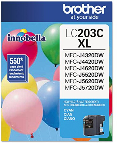 Brother Printer LC203C High Yield Ink Cartridge, Cyan, 1 Count (Pack of 1)
