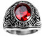 HAMANY Schmuck Edelstahl Herren Ring mit Zirkon,Falke Eagle US Armee,Größen 59 (18.8)