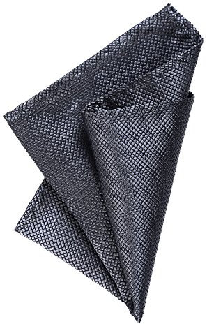 DonDon Herren Einstecktuch 21 x 21 cm formstabil und verstellbar für feierliche Anlässe dunkelgrau