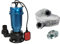 Fäkalienpumpe Tauchpumpe Schmutzwasserpumpe 0,55kW 300l/min mit 20m C-Schlauch ohne Schwimmer