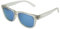 DUCO Klassiker Retro Eckige Sonnenbrille polarisierte TR90 Rahmen UV400 Schutz 2142 (Klar/Blau)