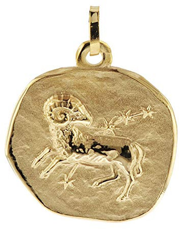 trendor Sternzeichen-Anhänger Widder 333 Gold 20 mm Anhänger Tierkreiszeichen für Damen, Herren und Kinder, Sternzeichen Echtgold, Anhänger Gold, 08982-04