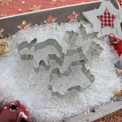 Ausstechformen-Set im Organza - Elch, Eiskristall, Lok - 100% Made in Germany