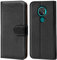 Verco Coque pour Nokia 7.2, Housse Portefeuille pour Nokia 7.2 Etui en Cuir Synthétique Fonction Stand Case, Noir