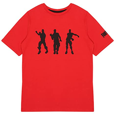 Fortnite Dance Moves Boys T-Shirt Rot 11-12 Jahre | PS4 PS5 Xbox PC Gamer Geschenke, Tween Teen Schuljungen Gaming Top, Kinderkleidung, Kinder Geburtstagsgeschenkidee