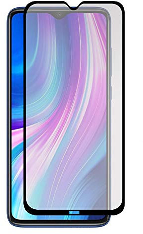 Todotumovil Protector de Pantalla Xiaomi Redmi Note 8 Pro Negro Cristal Templado Completo Curvo Vidrio 9H para movil