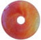 Lebensquelle Plus Edelstein Donut Ø 30 mm + Baumwollband | Naturstein Anhänger Halskette | Echte Heilsteinkette inkl. Band (Feuerachat)