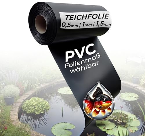 Black Forest Pond Shop Teichfolie 0.5mm 2x2m - für Teich Gartenteich Schwimmteich auch Ideal für Hochbeet im Garten - 2m x 2m - Teichfolie 2x2m