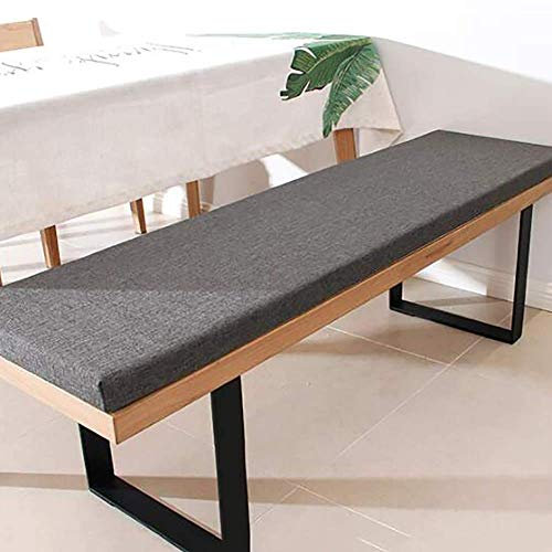 ZINN Premium-Bankkissen mit Befestigungsbändern, 180 x 45 cm, 3 cm dickes Schaumstoff-Sitzkissen, Schaukelstuhlkissen, Essbank, für Küche, Erkerfenster, Garten