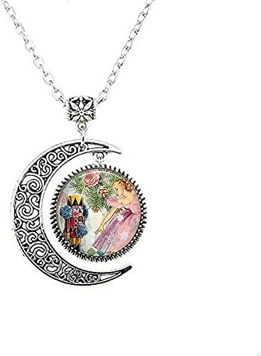 The Nutcracker Ballet Moon Necklace Glass Photo Charm Jewelry Birthday Festival Gift Beautiful Gift