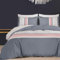 Pamposh Set di copertura piumino - Set di biancheria da letto in microfibra spazzolata facile da 3pcs con cerniera, ultra-morbido, non ferro microfibra di lusso grigio e bianco