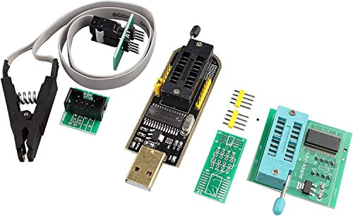 Jopto SOIC8 SOP8 Flash-Chip-IC-Testclips Sockeladapter-Programmierer BIOS + CH341 24 EEPROM-Flash-BIOS-USB-Programmiermodul der Serie 25 + 1,8V Adapter