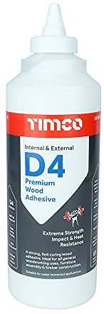 TIMCO Internal & External D4 Premium Wood Adhesive -1L Adhesive & Sealant, White