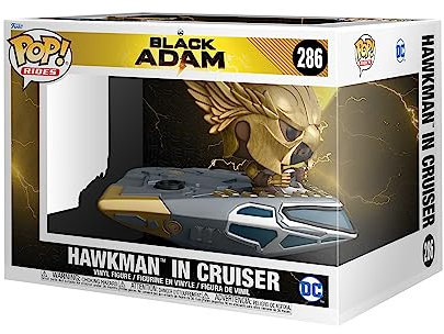 Funko Pop! Ride Super Deluxe: Black Adam - Hawkman On Hawk Cruiser - Figura de Vinilo Coleccionable - Idea de Regalo- Mercancia Oficial - Juguetes para Niños y Adultos - Movies Fans