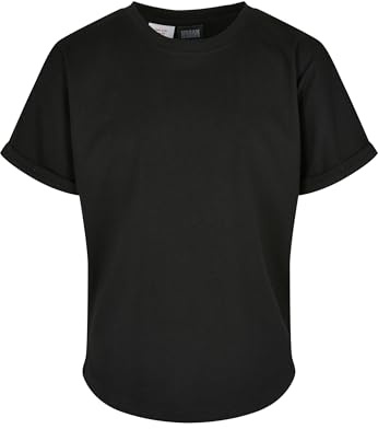 Urban Classics Herren Boys Long Shaped Turnup Tee Black, 158/164