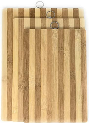 MantraRaj Natural Bamboo Wooden Chopping Board | Bamboo Chopping Cutting Board | Food Preparation Suitable for Cutting Vegetables, Fruits, Cheese, Meat & Fish (Medium (32cm x 22cm))