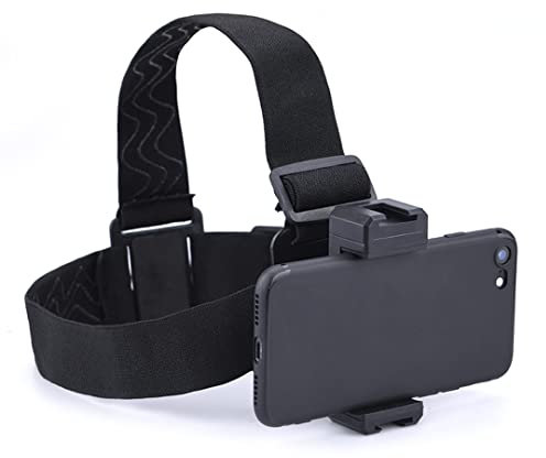 N//B Multi-function Head-mounted Mobile Phone Holder, Adjustable Cellphone Belt, Head Mount Strap for Mobile Phone/Action Cameras