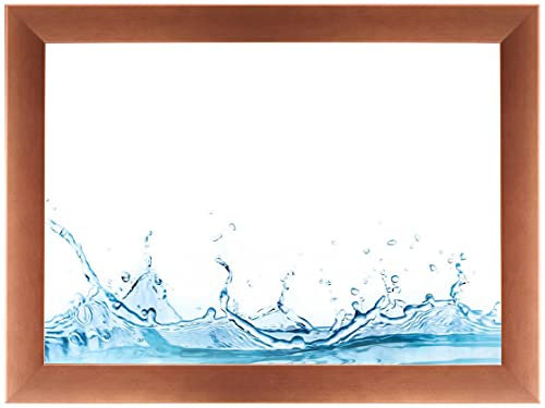 ByMoris Bilderrahmen 25 x 25 cm quadratisch in Kupfer Braun mit bruchsicherem Acrylglas - Alle Größen