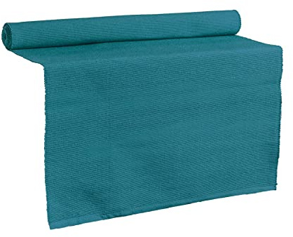 Nicola Spring Cotton Fabric Placemat - Denim Blue - Pack of 1-45 x 34.5cm - Heat Resistant Washable Dinner Mats Kitchen Dining Table Place Mats Dinner Table Setting Linen
