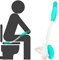 KAIAIWLUO Bottom Wipers for Disabled,Toilet Aids Tools Long Handle Toilet Assist Tool Bottom Buddy Toilet Aids Long Reach Comfort Wiper Extends 15 Grips Toilet Paper or Pre-Moistened Wipes