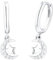 Prinzessin Lillifee Creolen 925 Sterling Silber Mädchen Kinder Ohrschmuck, mit Zirkonia synth., 2 cm, Silber, Mond/Sterne, Kommt in Schmuck Geschenk Box, 2035294