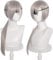 Anime Cosplay Chainsaw Man Wigs for Quanxi Wig Silver Straight Women Wig Halloween Party Carnival+Wig Cap
