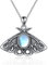 AXELUNA Motte Mondstein Halskette Sterling Silber Motte Anhänger Witchy Schmuck für Frauen Mond Mädchen