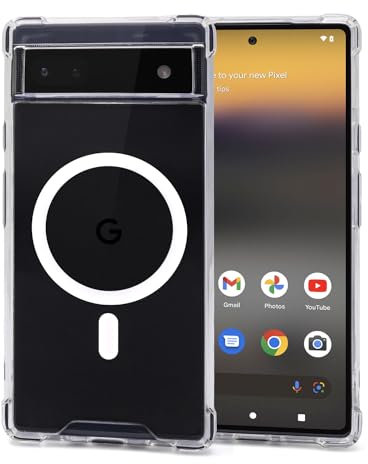 JProtect für Google Pixel 6 Pro Hülle MagSafe (TOP Schutz & Magnetkraft) Magnetische Handyhülle Transparent für Google Pixel 6 Pro – Hülle Magnet für MagSafe Zubehör Durchsichtiges Case Stoßfest
