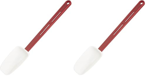 Vogue L030 High Heat Spoonula, White, 14 Handle (Pack of 2)