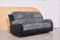 Recliner Black & Grey 3 Seater Jumbo Cord Sofa - High Back Settee Suite Sofas For Living Room Furniture - Cheap Couches (3 Seater Sofa)