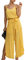 ECOWISH Damen-Jumpsuit, Spaghettiträger, weites Bein, geteilt, langer Overall, Sommer, Strand, lockere Passform, 384 Gelb (Mitte geteilt), Medium