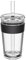 KeepCup Cold Cup - Longplay Double Wall Glass Ice Coffee Tumbler with Lid and Straw - 16oz (454ml) - Black