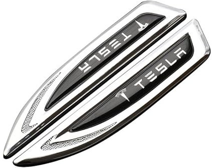 QWEERASS Auto Emblem Aufkleber, für Tesla Model S Model Y Model X Model 3 Cybertruck Roadster Auto Abzeichen Aufkleber Selbstklebende Badge Aufkleber Car Abzeichen Dekoration