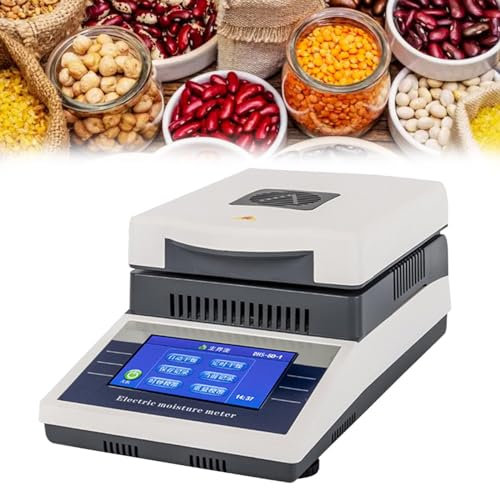 Analizzatore Di Umidità Da Laboratorio Veloce Con Touch Screen Digitale, Analizzatore Di Umidità Alogeno, Misuratore Di Umidità Alogeno Tester, Asciugatura Rapida A Temperature Elevate(Size:50g/1mg)